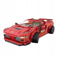 Zestaw klocków samochód czerwony