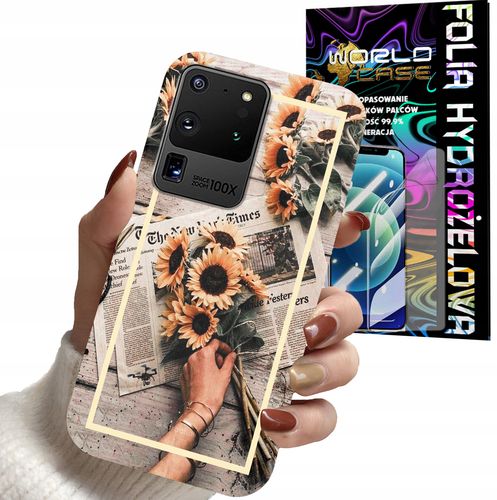 ETUI CASE DO SAMSUNG S20 ULTRA - SŁONECZNIK KWIATY DLA KOBIET PLECK + FOLIA na Arena.pl