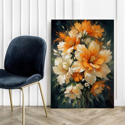 Obraz na płótnie abstrakcja kwiaty 50x70 cm na Arena.pl