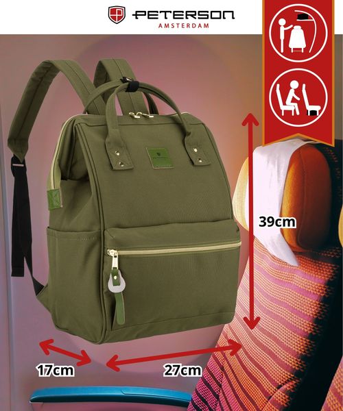 plecak materiałowy ptn alfa-0343 green zdjęcie 4