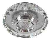 SS-35 AL/TR 3W LED cob 230V opr. strop. stała okrągła szlifowana szkło tr.