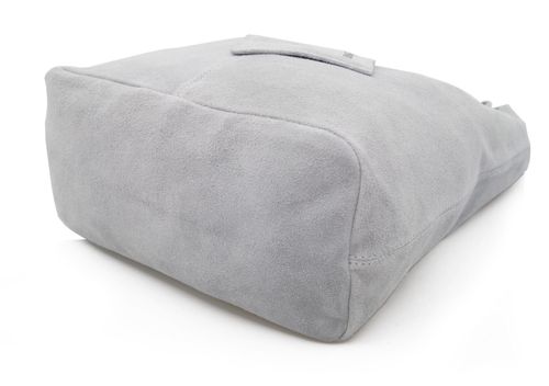 VERA PELLE torebka zamszowa worek na ramię z saszetką V132 granatowa na Arena.pl