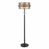 Lampa podłogowa Laguna QZ-LAGUNA-FL-A Quoizel klosz miedziany