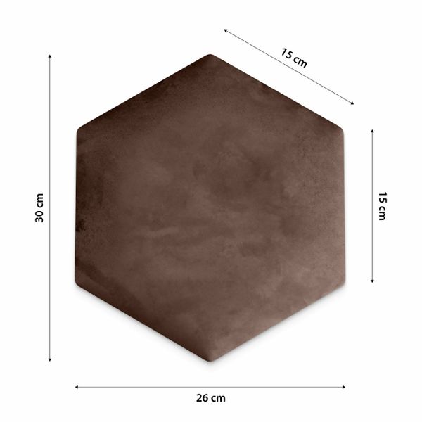 PANELE TAPICEROWANE PLASTER MIODU Heksagon BRĄZOWY 35cm x 40cm zdjęcie 8