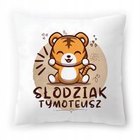 Poduszka Dla Tymoteusza Na Urodziny Ze Zdjęciem Na Prezent Biała 40X40 Cm