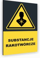 Tabliczka znak informacyjny 30x20 Antracyt SUBSTANCJE RAKOTWÓRCZE Dibond