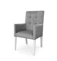 Fotel CAROL / szary / noga biała / R91