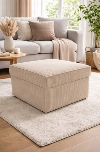 Pufa otwierana NAL pojemnik wolnostojąca 68x68x38 beżowa na Arena.pl