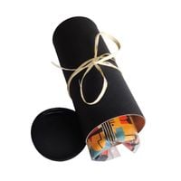 Tuba ozdobna kartonowa czarna do zapakowania na prezent koszulki koszulek Tuba 250