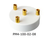 Podsufitka Biała 4 otwory 100mm + mosiądz