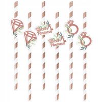 SŁOMKI w paski WIECZÓR panieński IMPREZA rosegold