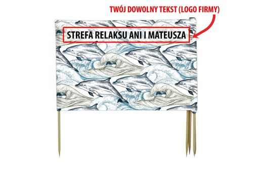 PARAWAN PLAŻOWY Delfiny z indywidualnym  napisem 3 PANELE 21.3 na Arena.pl