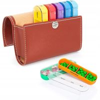 Pojemnik Na Tabletki Organizer Na Leki w Pokrowcu Poranek-Dzień-Wieczór-Noc