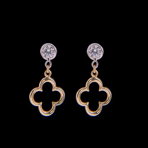 Złote Wiszące Sztyfty Kwiat na Arena.pl