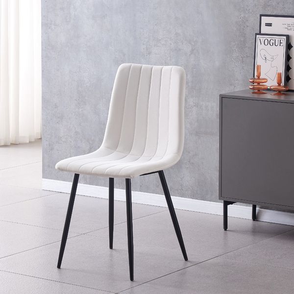 IRIS KRZESŁO TAPICEROWANE ECRU WELUR zdjęcie 6