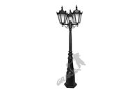 LAMPA C09 Z KLOSZEM ŻELIWNYM SPAWANYM 3-OŚW. ŻELIWNA LAMPA OGRODOWA RETRO ELEGANCKA DO OGRODU ZEWNĘTRZNA