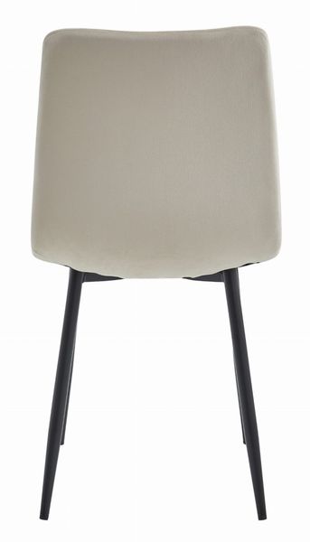 Krzesło LIBRA - beż aksamit / nogi czarne x 1 zdjęcie 4