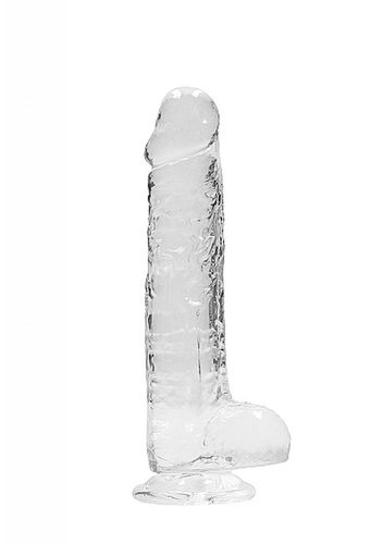 8 / 20 cm realistic dildo with balls   transparent na Arena.pl