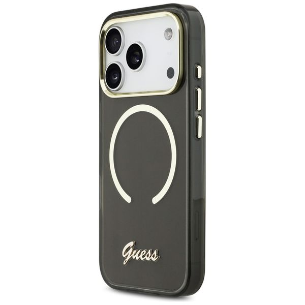 etui guess iml script metal magsafe do   iphone 17 pro czarny zdjęcie 2