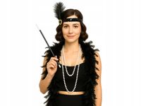 Zestaw Retro Dama 20-30 lata: Opaska, Cygaretka, Naszyjnik, BOA,