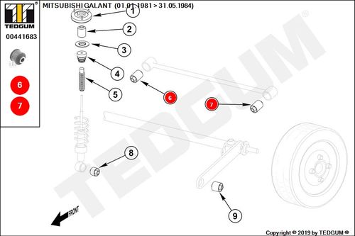 GALANT TULEJA DRĄŻKA TYLNEGO E31A-E34A 87-93 na Arena.pl