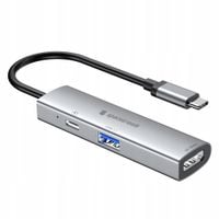 Hub USB-C 4K 60Hz 5Gbps USB-A USB-C HDMI Spacetronik adapter +Kabel 12cm