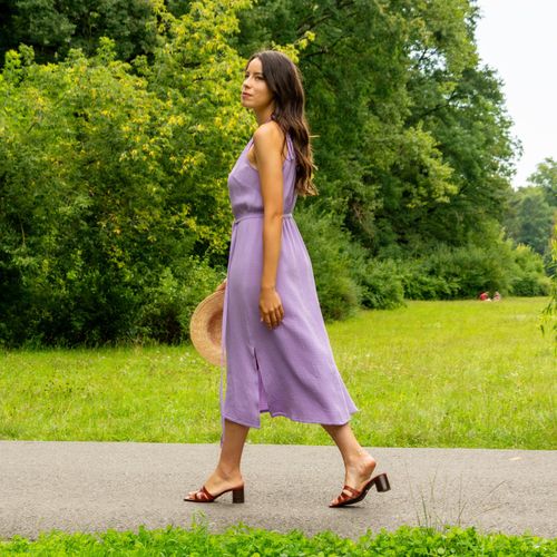 100% bawełna LAVENDER muślinowa sukienka, Boho na Arena.pl