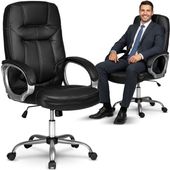 Fotel gabinetowy ze skóry Sofotel 355 czarny
