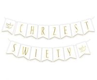 girlanda papierowa chrzest święty, flagi 13.5x17.5 cm, 2x300 cm rv-gpcs