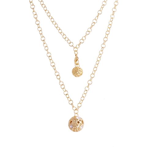 naszyjnik warstwowy z kulkami (c22/jes/206au) na Arena.pl