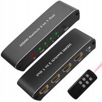 ROZDZIELACZ PRZEŁĄCZNIK SWITCH 3x HDMI 4K HDMI2.0 4K@60HZ
