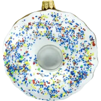 Bombka choinkowa: Donut z białym lukrem