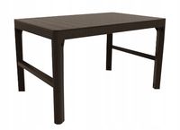 STÓŁ STOLIK OGRODOWY RATTAN LYON DWUPOZYCYJNY BRĄZ REGULOWANY ALIBERT KETER