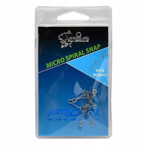 Wkrętka z klipsem do haczyka OFFSETOWEGO MICRO Spiral Snap M (20 mm) 8 szt na Arena.pl