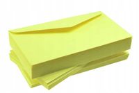 Koperty kolorowe żółte cytrynowe 100g DL nr 85-500 sztuk KARTON