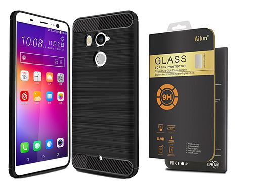 PANCERNE Etui KARBON Case HTC U11 Plus + SZKŁO na Arena.pl