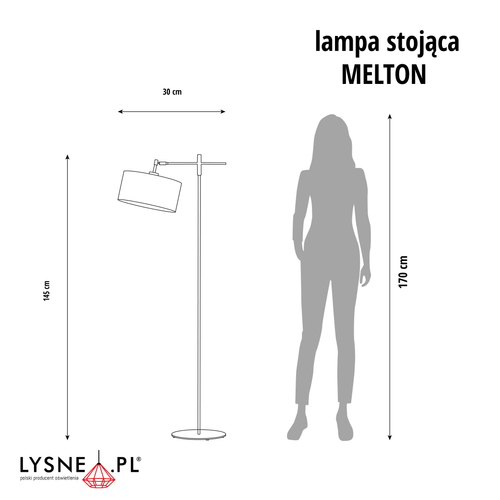 Regulowana lampa podłogowa MELTON na Arena.pl