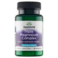 Swanson TRIPLE MAGNESIUM COMPLEX 400mg MAGNEZ KOMPLEKS MAGNEZU 30kaps 1m-ce