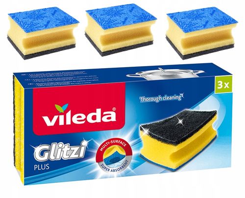Zmywak profilowany Vileda Glitzi Plus 3szt. na Arena.pl