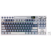 royal kludge rk m87 ocean blue gaming keyboard beige switch