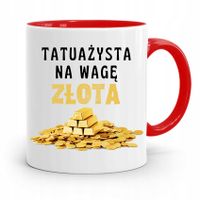 Dla Tatuażystki Tatuażysty Kubek Czerwony Prezent Z Nadrukiem Ze Zdjęciem