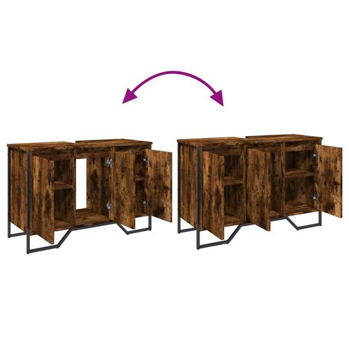 Szafka pod umywalkę, przydymiony dąb, 91x35x60 cm na Arena.pl