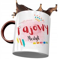 Kubek Bordowy Dla Medyka Fajowy Medyk Prezent Z Nadrukiem Ze Zdjęciem