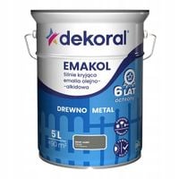 DEKORAL EMAKOL EMALIA SILNIE KRYJĄCA szary jasny 5L