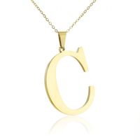 naszyjnik stal chirurgiczna literka platerowana złotem nst100c