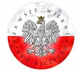 MEDAL Z PLEXI 8 cm z TWOIM NAPISEM nadrukiem personalizowany PATRIOTYCZNY