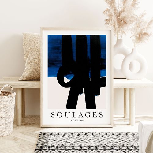 Plakat abstrakcja soulages 70x100 cm na Arena.pl