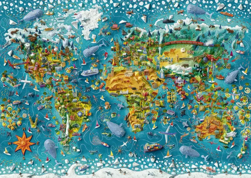 Puzzle 2000 elementów. Nasz Świat + plakat zdjęcie 2