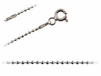 Srebrny łańcuszek kulkowy diamentowany kulki 55 cm srebro 925 FL168