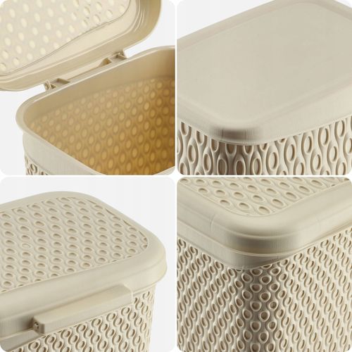 KADAX Pojemnik Na Proszek Do Prania 6L Detergenty Pudełko Beżowy na Arena.pl